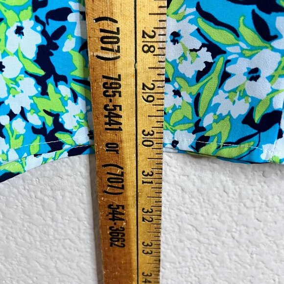 Green Floral Boho Chic Button Front Stretch Tunic Blouse Top Women 3X - Picture 6 of 8